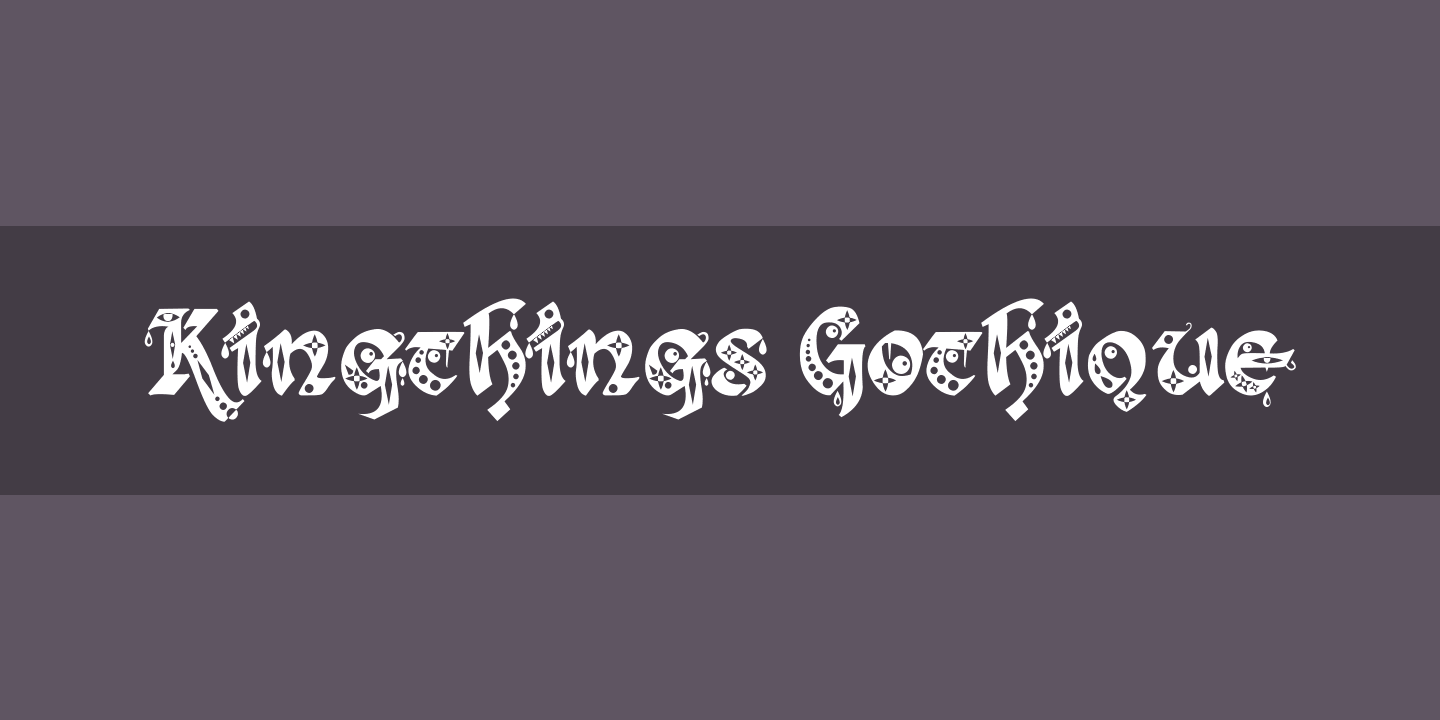 Schriftart Kingthings Gothique